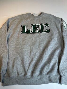 Champion Gray Crewneck Sweatshirt with Green LEC Logo